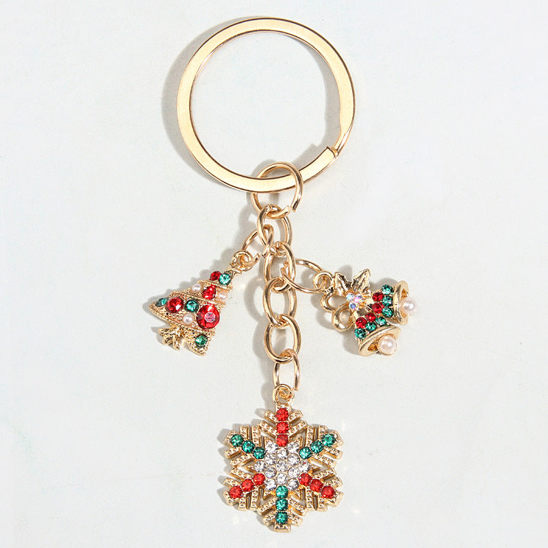 Wholesale 10PCS Christmas Tree Zinc Alloy Keychain